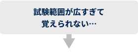 試験範囲が広すぎて覚えられない…