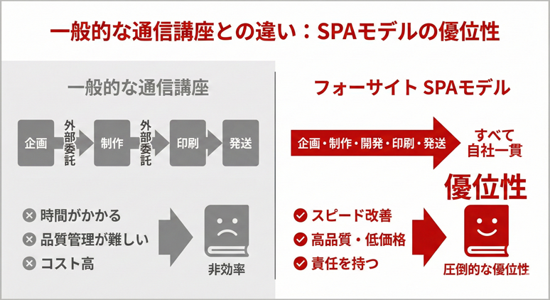一般的な通信講座との比較
