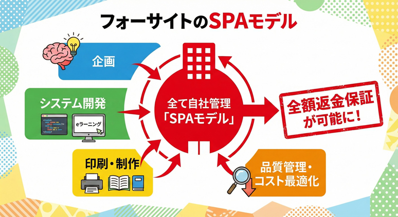企画から印刷、システム開発まで全て自社で管理するSPAモデル